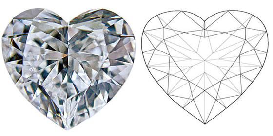 CVD lâche certifiée Diamond Colorless Heart Shape Man développé par laboratoire a fait