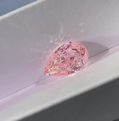 Décorations roses de bijoux de diamants développées par laboratoire de forme de coupe de la poire VS1