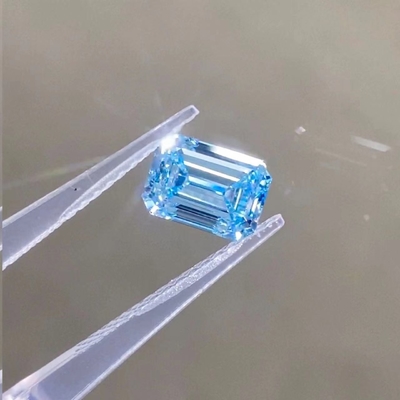 Émeraude coupée VS2 Laboratoire cultivé bleu CVD Diamants 1ct Décorations de bijoux