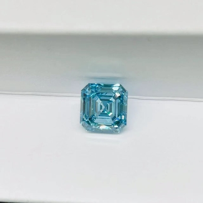Asscher a coupé le carat synthétique bleu de Diamond Lab Engineered Diamonds 1-2