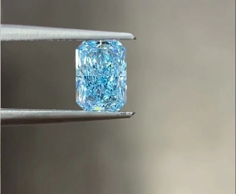 Sky Blue Fancy Intense Blue Lab Cultivé 2ct CVD Diamant Radiant Coupe Prix de gros