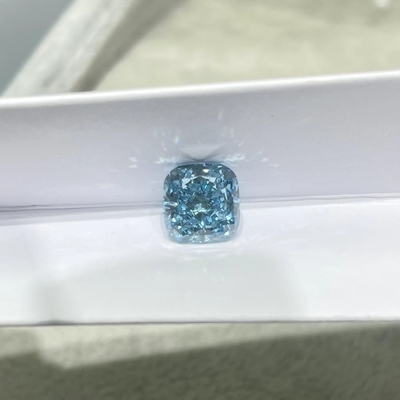 Coupe brillante 1.17ct Diamond Lab Grown Colored Diamonds bleu VS1 de coussin