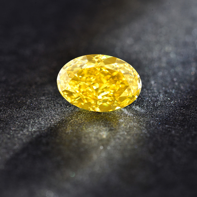 10 le laboratoire ovale de Mohs VVS-VS a créé le diamant jaune canari IGI certifié