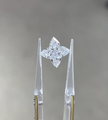 Diamants fabriqués en laboratoire CVD IGI Certifié Diamants synthétiques Quatre feuilles de trèfle Collier d'anneau