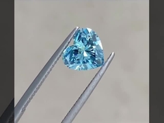 Diamant bleu de CVD de coeur