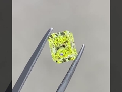 Diamant rayonnant jaune de HPHT