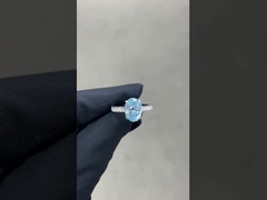 bague en diamant bleu cultivé en laboratoire