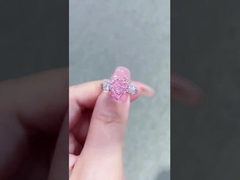 bague à diamant rose de coeur développée par laboratoire