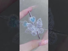 Bracelet en diamant Diamants cultivés Produit papillon couleur fantaisie bijoux en diamant collier d'oreille