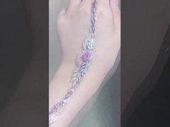 Bracelet diamanté Diamants cultivés Jeux de production Pink Bracelet diamanté Forme ovale