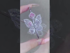 Produit de papillons à quatre feuilles de trèfle de lys coupé LV coupé Produit de laboratoire en vrac Diamants créés