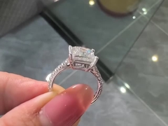 Diamants fabriqués en laboratoire bijoux princesse diamants cultivés en laboratoire bijoux anneaux de diamant boucles d'oreilles