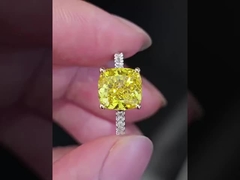 Diamant fabriqué en laboratoire bijoux en laboratoire bagues de diamant cultivées fiançailles bague de mariage diamant jaune