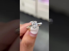 Anneaux de diamants blancs Ovale Anneaux de diamants Fiançailles Anneaux de mariage Anneaux de diamants cultivés en laboratoire