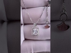 Émeraude Laboratoire créé pendentif diamant Collier Laboratoire Déposer des bijoux diamant Pendentif