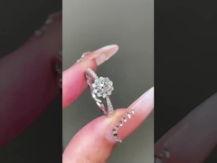 Anneaux de tournesol en laboratoire Anneaux de diamant pour les fiançailles Anneaux de mariage Anneaux de demande en mariage